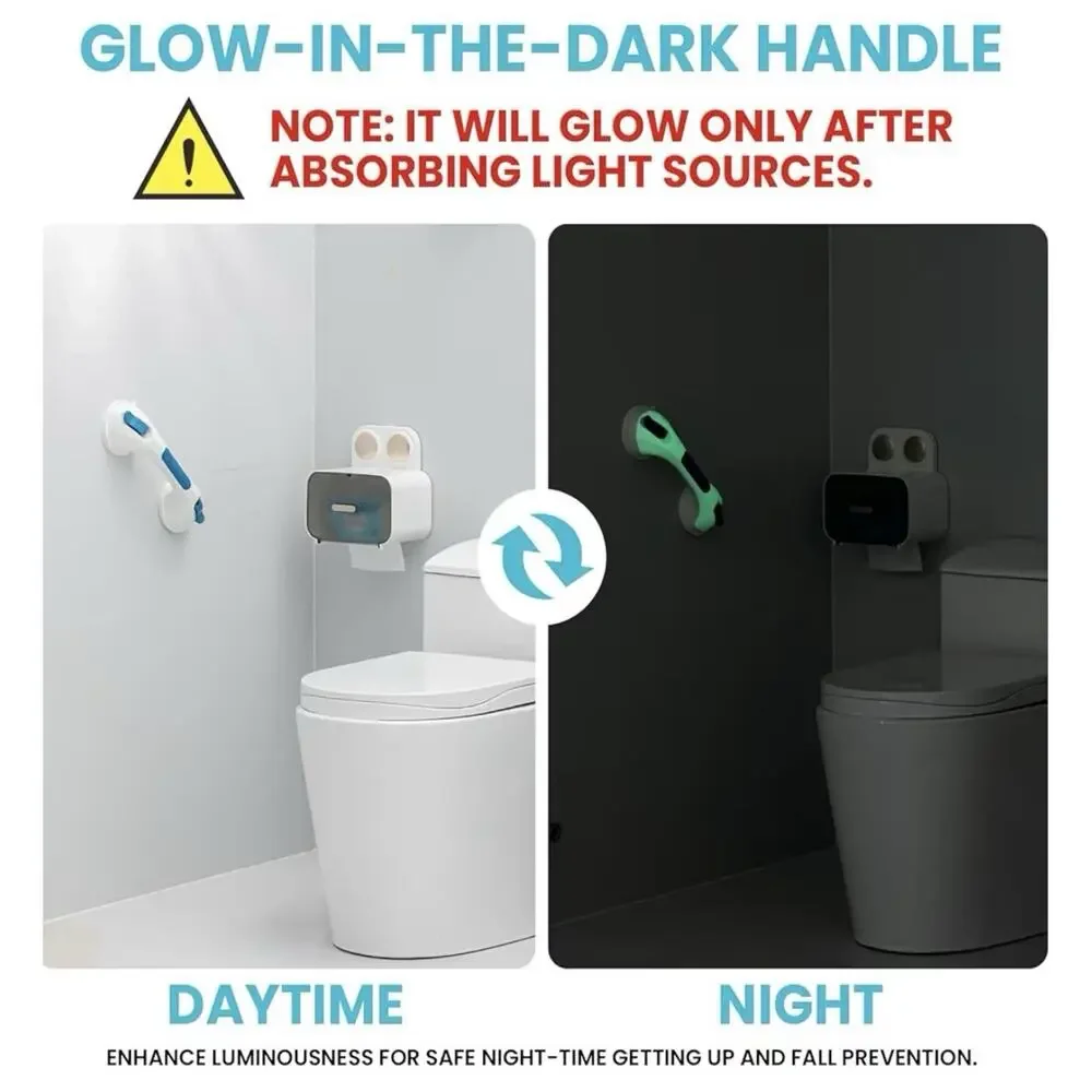 TAILI Shower Grab Bar Glow in the Dark 2-Pack 12.2” Open Box Package Wear
